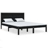 Estructura De Cama Madera Maciza Negra 120x190 Cm Vidaxl