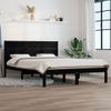 Estructura De Cama Madera Maciza Negra 120x190 Cm Vidaxl