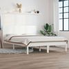 Estructura De Cama De Madera Maciza Blanca 135x190 Cm Vidaxl