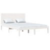 Estructura De Cama De Madera Maciza Blanca 135x190 Cm Vidaxl