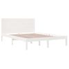 Estructura De Cama De Madera Maciza Blanca 135x190 Cm Vidaxl