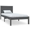 Estructura De Cama Madera Maciza De Pino Gris 90x200 Cm Vidaxl