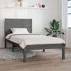 Estructura De Cama Madera Maciza De Pino Gris 90x200 Cm Vidaxl