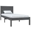 Estructura De Cama Madera Maciza De Pino Gris 90x200 Cm Vidaxl