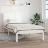 Estructura De Cama Madera Maciza De Pino Blanco 100x200 Cm Vidaxl