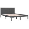 Estructura De Cama Madera Maciza De Pino Gris 120x200 Cm Vidaxl