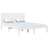 Estructura De Cama Madera Maciza Blanca King Size 150x200 Cm Vidaxl