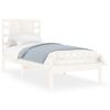 Estructura De Cama Madera Maciza Individual Blanco 75x190 Cm Vidaxl