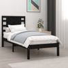 Estructura De Cama Madera Maciza Individual Negra 75x190 Cm Vidaxl