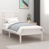 Estructura De Cama Individual Madera Maciza Blanco 90x190 Cm Vidaxl