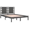 Estructura De Cama Madera Maciza De Pino Gris 140x190 Cm Vidaxl