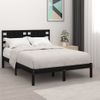 Estructura De Cama De Madera Maciza De Pino Negra 140x190 Cm Vidaxl