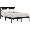 Estructura De Cama De Madera Maciza De Pino Negra 140x190 Cm Vidaxl