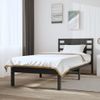 Estructura De Cama Madera Maciza De Pino Gris 90x200 Cm Vidaxl