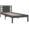 Estructura De Cama Madera Maciza De Pino Gris 90x200 Cm Vidaxl