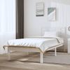 Estructura De Cama Madera Maciza De Pino Blanco 100x200 Cm Vidaxl