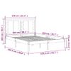 Estructura De Cama Madera Maciza 150x200 Cm Vidaxl