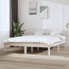 Estructura De Cama Madera Maciza Blanca King Size 150x200 Cm Vidaxl