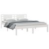 Estructura De Cama Madera Maciza Blanca King Size 150x200 Cm Vidaxl