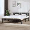 Estructura De Cama De Madera Maciza De Pino Gris 160x200 Cm Vidaxl