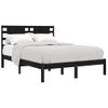 Estructura De Cama Madera Maciza Negro Supe King 180x200 Cm Vidaxl