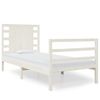 Estructura De Cama Madera Maciza De Pino Blanco 75x190 Cm Vidaxl