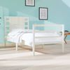 Estructura De Cama Madera Maciza De Pino Blanco 75x190 Cm Vidaxl