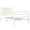 Estructura De Cama Madera Maciza De Pino Blanco 90x190 Cm Vidaxl