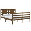 Estructura De Cama Doble Madera Maciza Marrón Miel 120x190 Cm Vidaxl