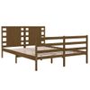 Estructura De Cama Doble Madera Maciza Marrón Miel 120x190 Cm Vidaxl