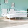 Estructura De Cama De Madera Maciza De Pino Blanco 140x190 Cm Vidaxl