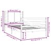 Estructura De Cama De Madera Maciza De Pino 90x200 Cm Vidaxl