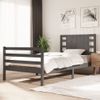 Estructura De Cama Madera Maciza De Pino Gris 90x200 Cm Vidaxl