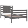 Estructura De Cama Madera Maciza De Pino Gris 90x200 Cm Vidaxl