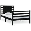 Estructura De Cama De Madera Maciza De Pino Negra 90x200 Cm Vidaxl