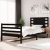 Estructura De Cama De Madera Maciza De Pino Negra 90x200 Cm Vidaxl