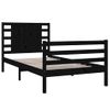 Estructura De Cama Madera Maciza De Pino Negro 100x200 Cm Vidaxl