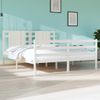 Estructura De Cama Madera Maciza De Pino Blanca 150x200 Cm Vidaxl