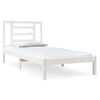 Estructura De Cama Madera Maciza De Pino Blanco 90x190 Cm Vidaxl