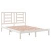 Estructura De Cama Madera Maciza De Pino Blanco 135x190 Cm Vidaxl