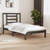 Estructura De Cama Madera Maciza De Pino Gris 90x200 Cm Vidaxl