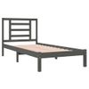 Estructura De Cama Madera Maciza De Pino Gris 90x200 Cm Vidaxl