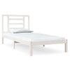 Estructura De Cama Madera Maciza De Pino Blanco 100x200 Cm Vidaxl