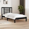 Estructura De Cama Madera Maciza De Pino Negra 100x200 Cm Vidaxl