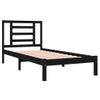 Estructura De Cama Madera Maciza De Pino Negra 100x200 Cm Vidaxl