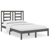 Estructura De Cama Madera Maciza De Pino Gris 120x200 Cm Vidaxl