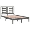 Estructura De Cama Madera Maciza De Pino Gris 120x200 Cm Vidaxl