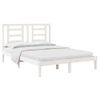 Estructura De Cama De Madera Maciza De Pino Blanca 140x200 Cm Vidaxl