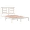 Estructura De Cama Madera Maciza De Pino Blanca 150x200 Cm Vidaxl