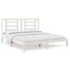 Estructura De Cama Madera Maciza Blanco Supe King 180x200 Cm Vidaxl